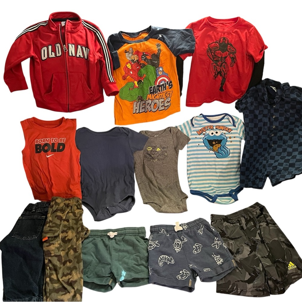Baby Boys 13 pc mixed lot. Tags say 18/24 Months but run small to a 12/18 months